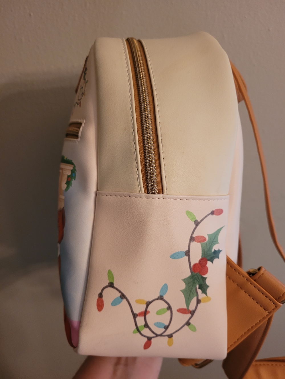 Disney Loungefly Christmas Aristocats Mini Backpack Stockings Fireplace RARE - Picture 4 of 8